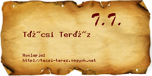 Técsi Teréz névjegykártya