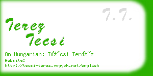 terez tecsi business card